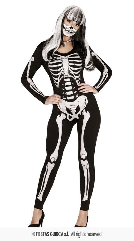 Disfraz adulto de esqueleto mujer