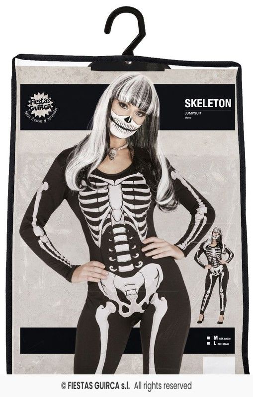 Disfraz adulto de esqueleto mujer