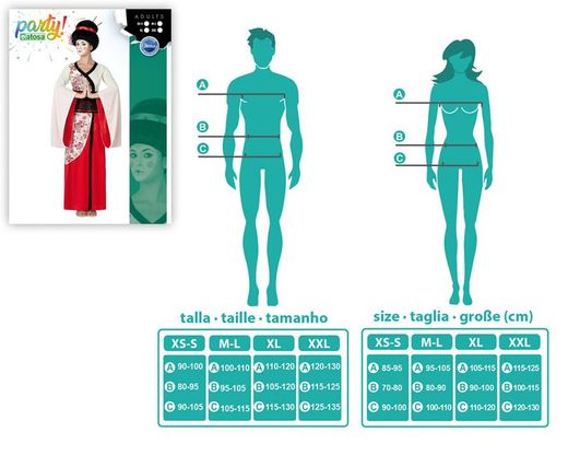 Disfraz de geisha adulta
