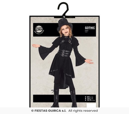 Disfraz infantil de gótica