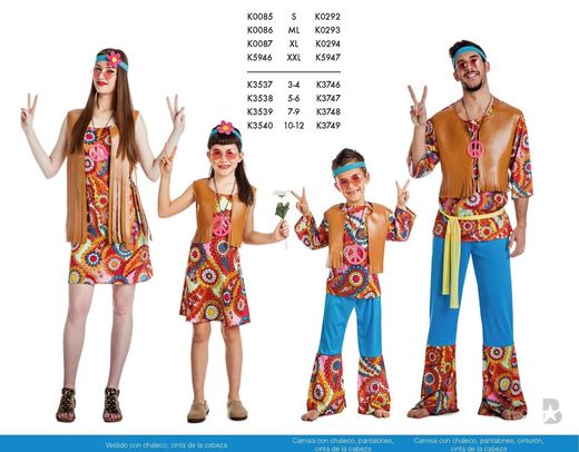 Costume de femme hippie