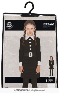 Disfraz de miercoles adams infantil
