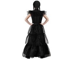 Disfraz de Miércoles Addams fiesta infantil con Mano la cosa familia addams