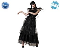 Disfraz de miercoles addams fiesta mujer