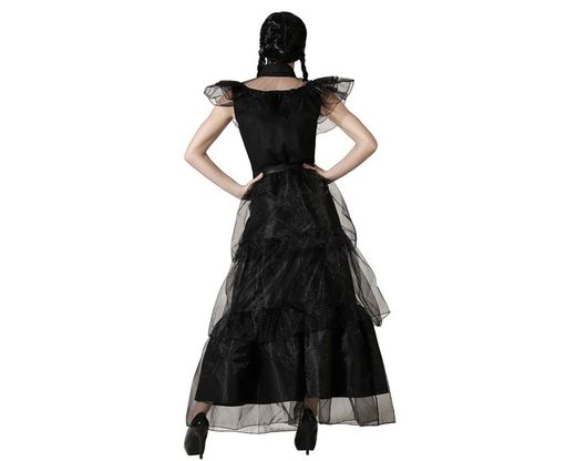 Disfraz de miercoles addams fiesta mujer