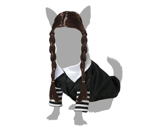 Disfraz de Miércoles Addams para mascotas