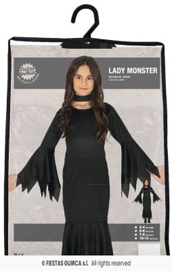 Disfraz infantil de mortifia familia adams