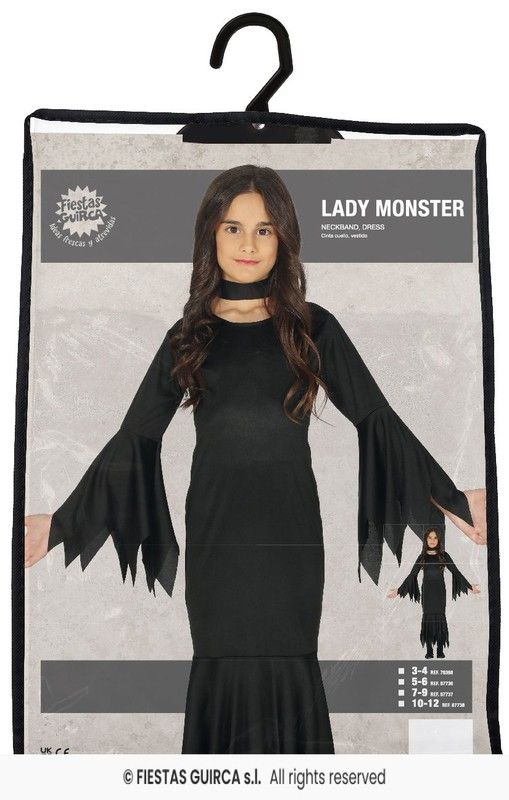 Disfraz infantil de mortifia familia adams