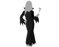 Disfraz de mortifia infantil familia Addams