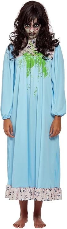 Disfraz de niña poseída, vestido azul ( niña del exorcista) L