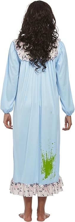 Disfraz de niña poseída, vestido azul ( niña del exorcista)