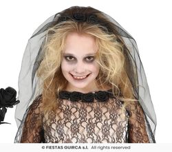 Disfraz infantil de novia cadaver