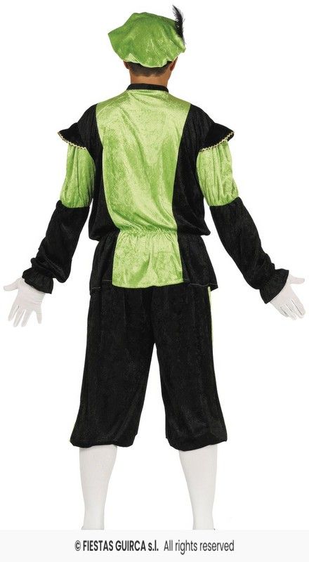 Disfraz de Paje verde adulto