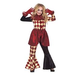Disfraz infantil de payasa diabolica