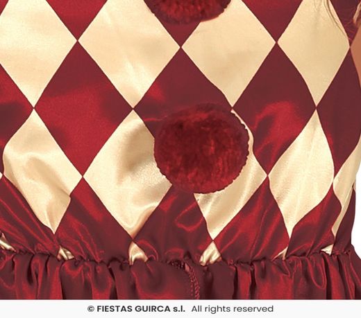 Disfraz infantil de payasa diabolica