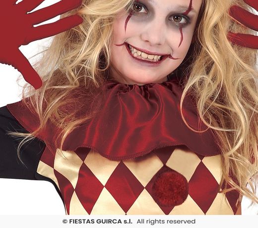 Disfraz infantil de payasa diabolica