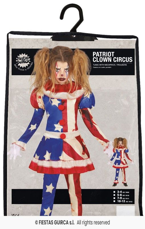 Disfraz de payasa terror infantil