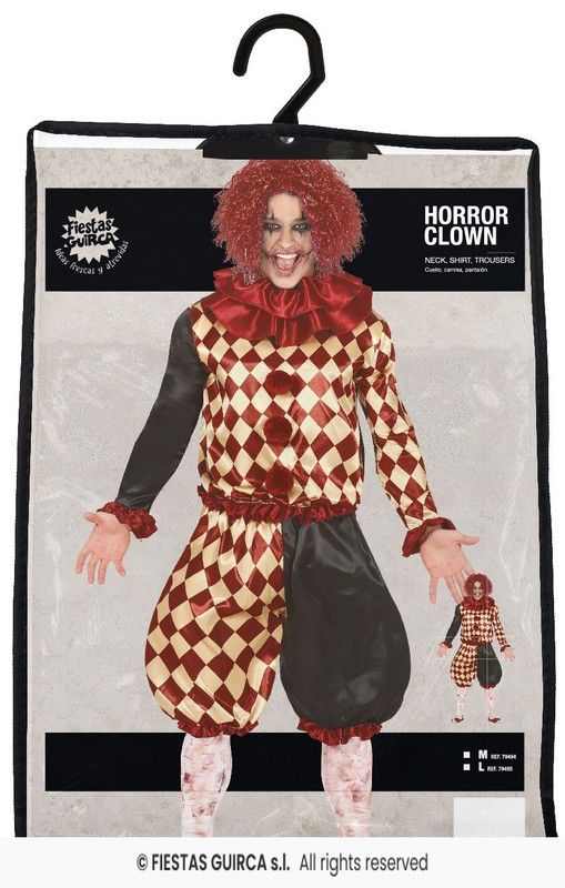 Disfraz adulto de payaso diabólico