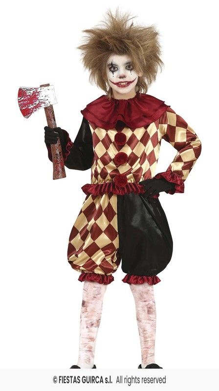 Disfraz infantil de payaso diabolico