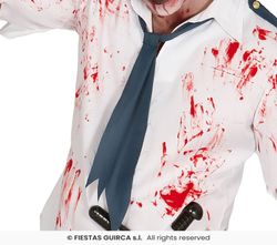 Disfraz de policia zombi adulto