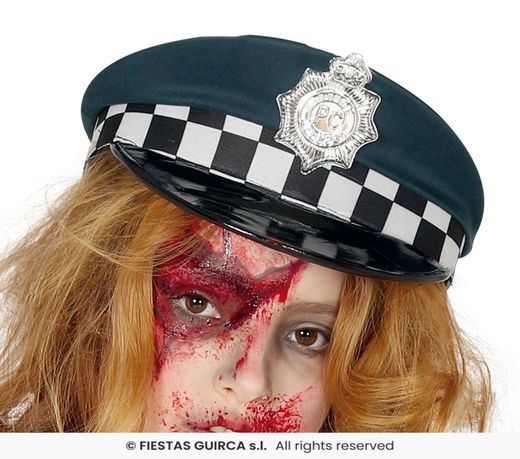 Disfraz infantil de policía zombi niña