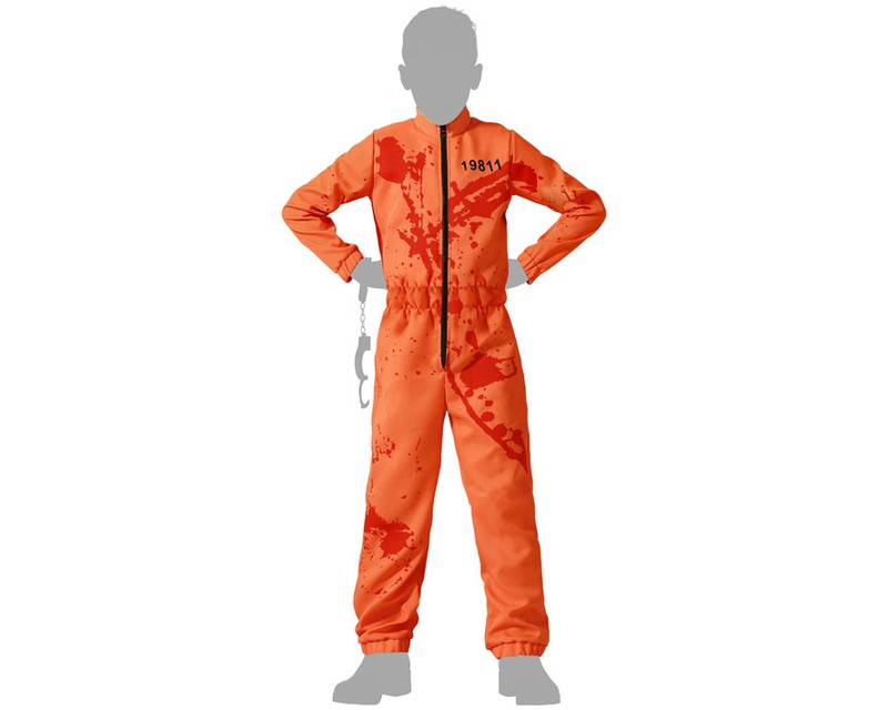 Disfraz de preso sangriento naranja infantil — Cualquier Disfraz