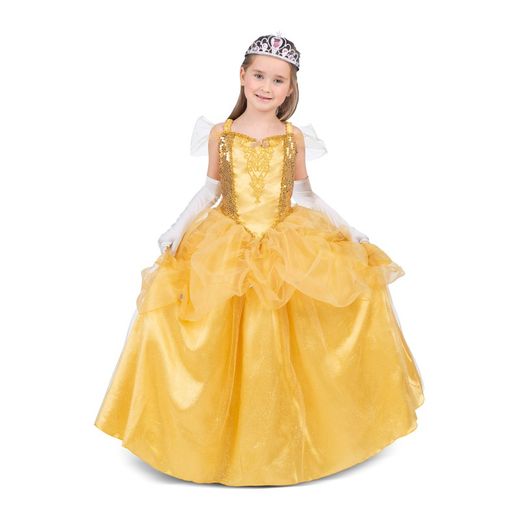 Disfraz de princesa amarillo bella infantil