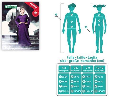 Disfraz de reina malvada blancanieves infantil