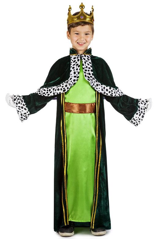 Fato de rei mágico verde