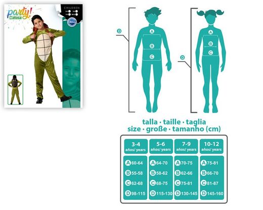 Disfraz de Tortuga infantil Unisex