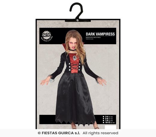 Disfraz infantil de vampiresa