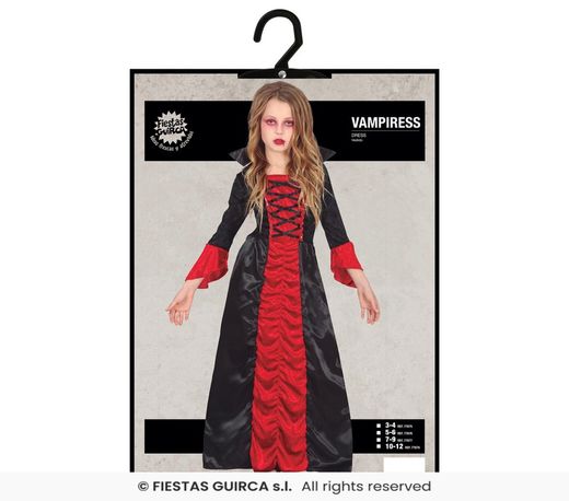 Disfraz infantil de vampiresa