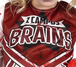 Disfraz de zombie cheerleader animadora infantil