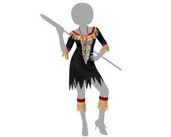 Sexy zulu costume