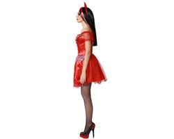 Disfraz Demonia roja fuego mujer adulta