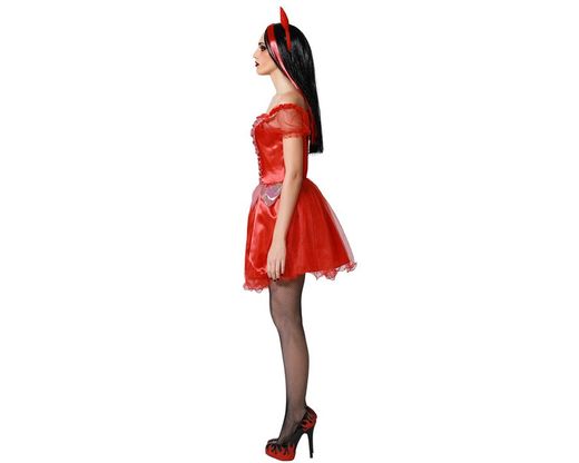 Disfraz Demonia roja fuego mujer adulta