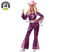 Disfraz Disco Fucsia Mujer
