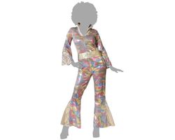 Disfraz Disco Multicolor Mujer