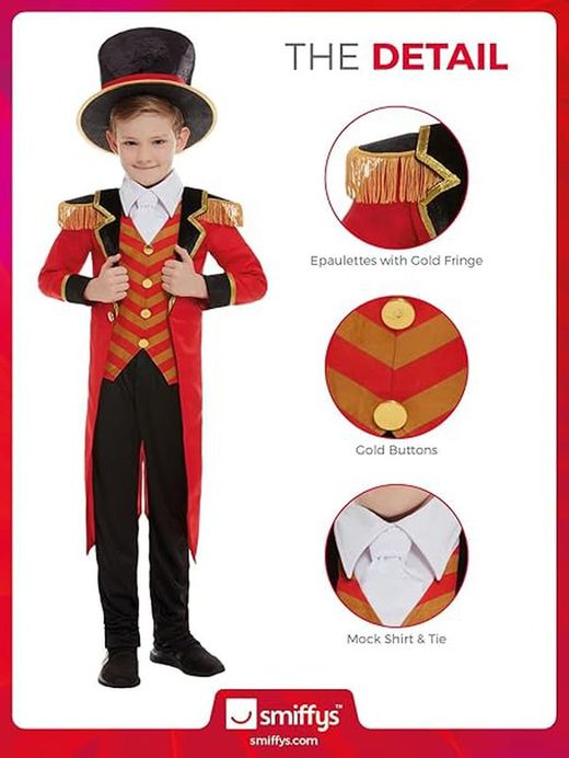 Disfraz domador-presentador de circo maestro de ceremonias infantil
