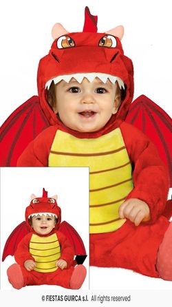 Disfraz infantil dragon rojo bebé