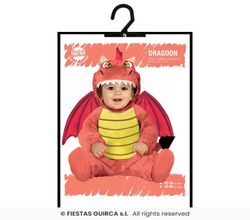 Disfraz infantil dragon rojo bebé