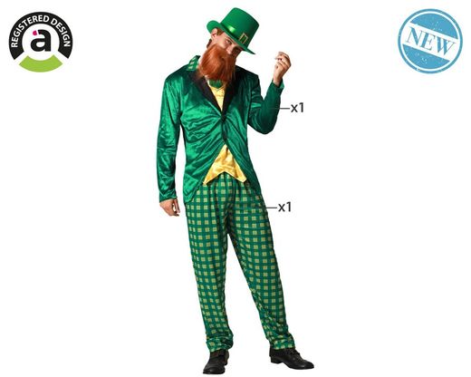 Disfraz Duende San Patricio Verde Adulto
