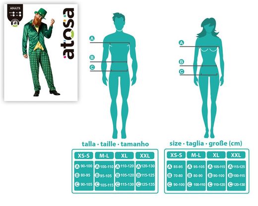 Disfraz Duende San Patricio Verde Adulto