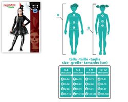 Disfraz infantil esqueleto brillo