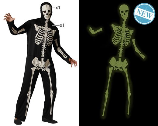 Disfraz Esqueleto Glow In The Dark Adulto