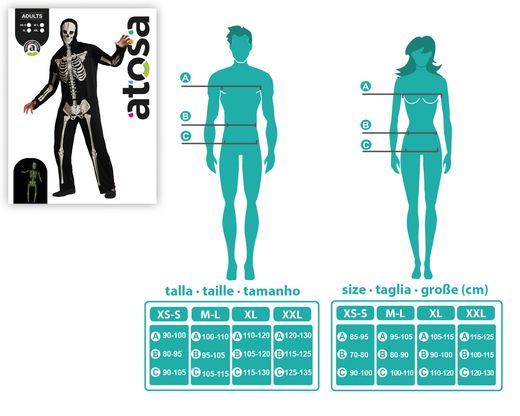 Disfraz Esqueleto Glow In The Dark Adulto