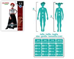 Disfraz infantil esqueleto catrina infantil