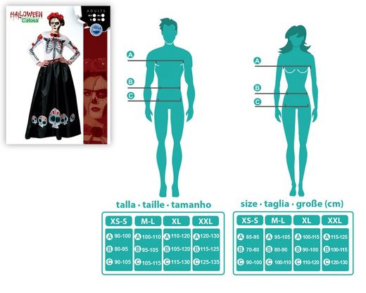 Disfraz adulto esqueleto mejicano