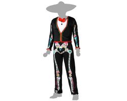 Disfraz esqueleto mejicano adulto