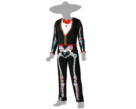 Disfraz esqueleto mejicano adulto